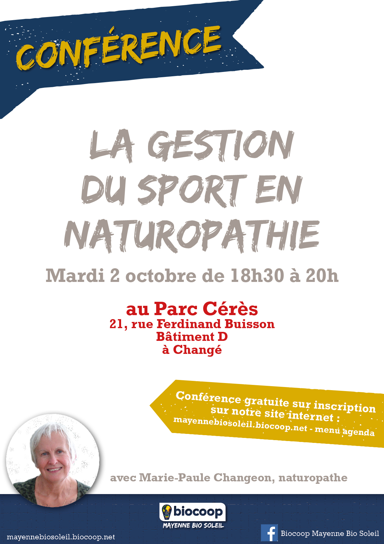 Conférence sur la gestion du sport en naturopathie Conférence sur la gestion du sport en naturopathie