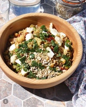 Salade de lentilles, courgettes rôties et feta Salade de lentilles, courgettes rôties et feta