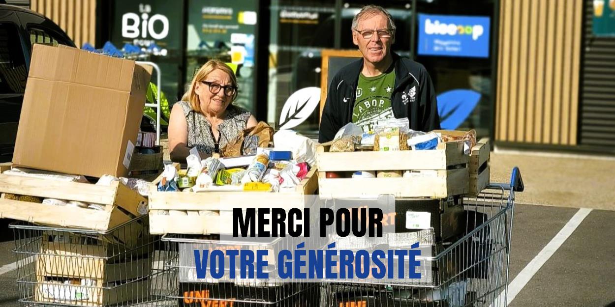 Merci pour votre générosité ! Collecte Bio Solidaire 2025