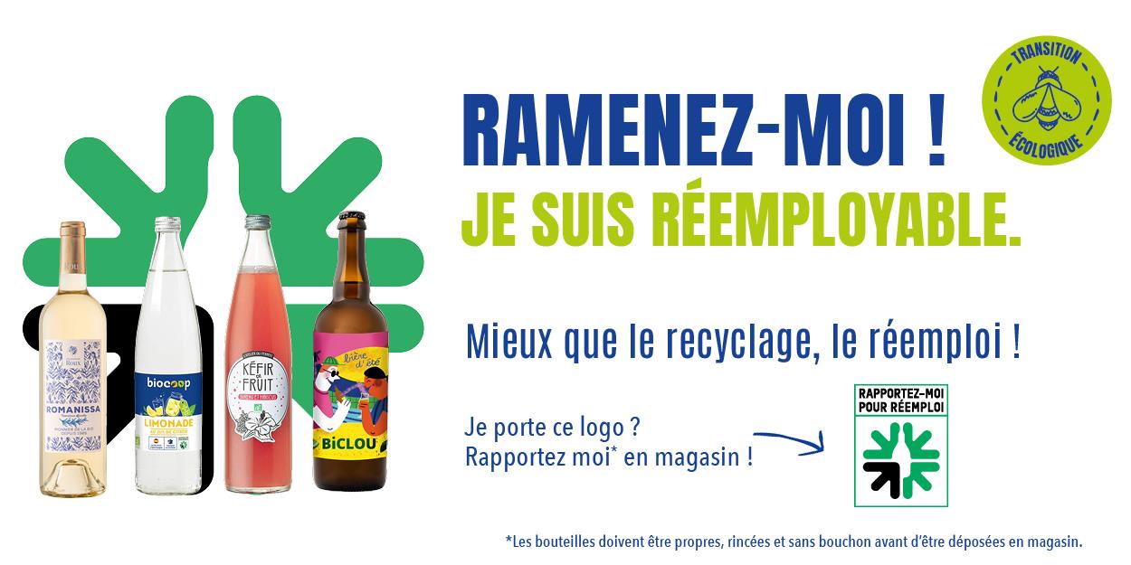 A vos bouteilles, le réemploi arrive dans vos magasin !